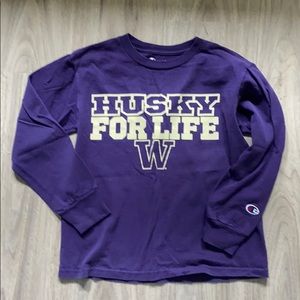 Champion Washington Huskies long sleeve shirt sm